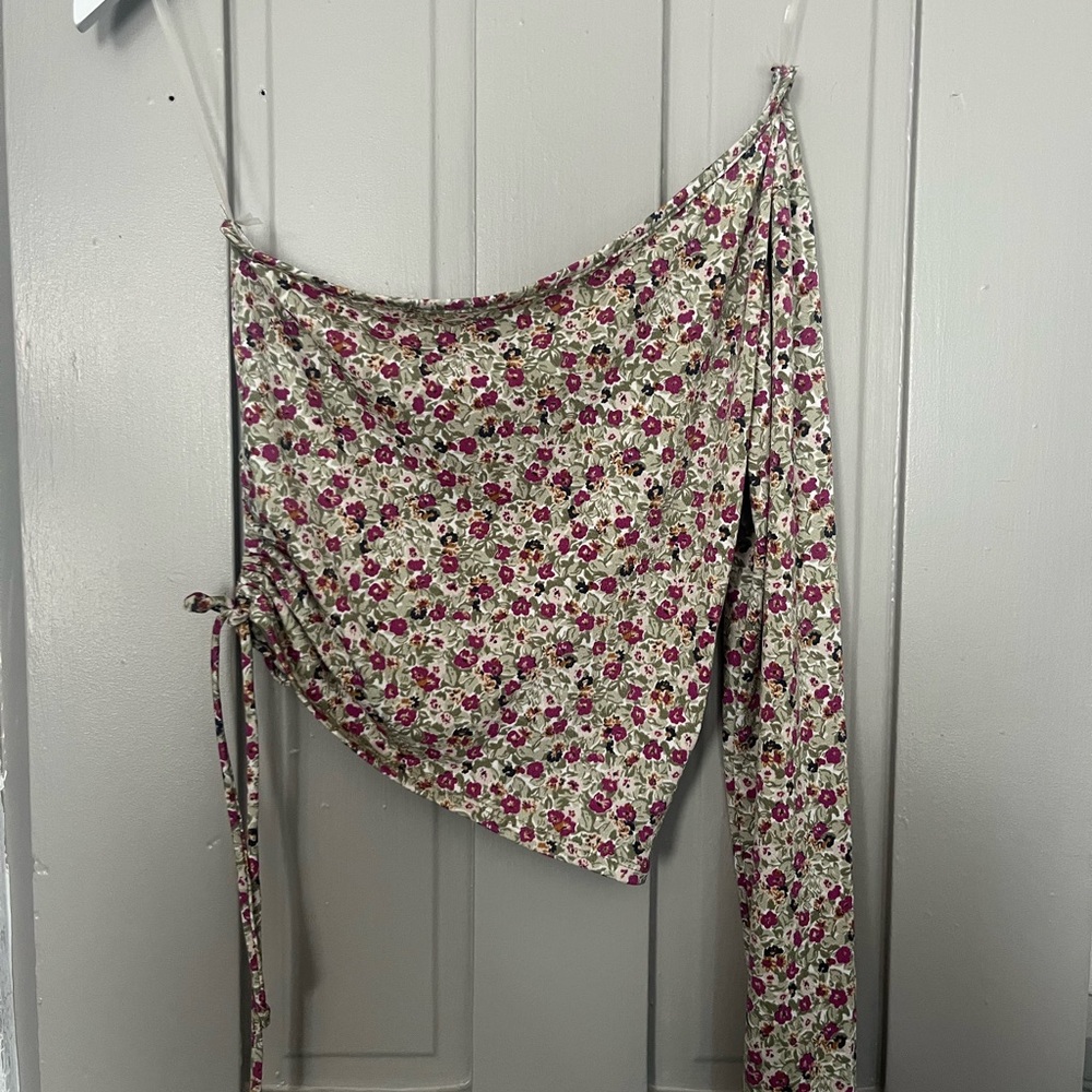 Floral Asymmetrical Top